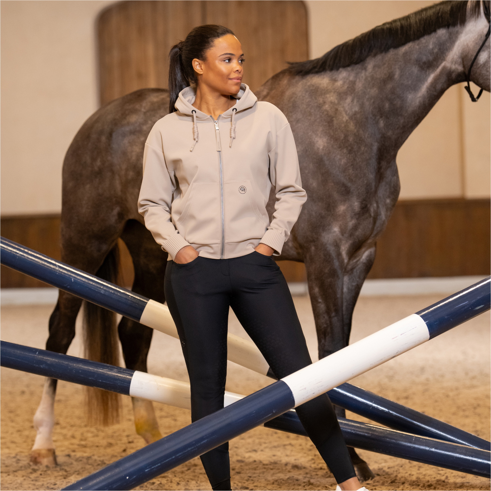 2025 Pikeur Damen Pikeur Hoody Jacke 828200 292 050 - Almond